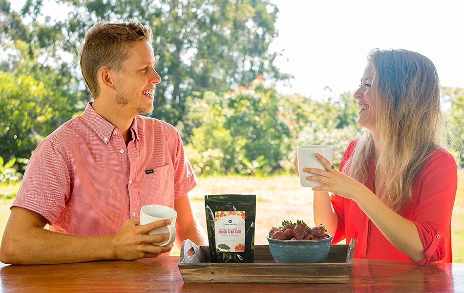 Good Karma Tea Raspberry, Strawberry Black Tea Indian Assam Loose Leaf, Four Ounces, Crush Tear Curl: Fruity Delicious... N5