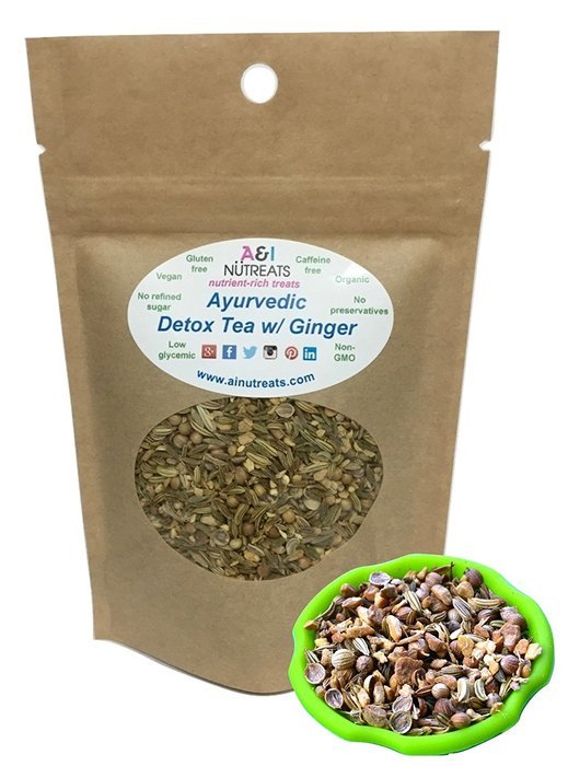 Organic Ayurvedic Cumin, Coriander and Fennel Tea - Stress Relief Detox Tea (Original, 1.5 oz.) N11