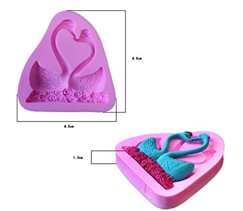 Silicone Chocolate Mould Double Swan Cake Decoration Mold Bakeware Cooking Tools Kitchen Accessories N2