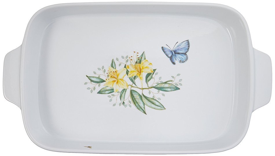 Lenox Butterfly Meadow Scalloped Oval Baker N18