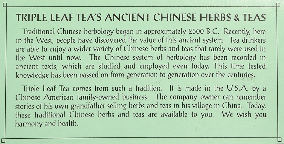 Triple Leaf Tea, Inc Tea, Jasmine Green, Decaf, 20-Count (Pack of 6) N2