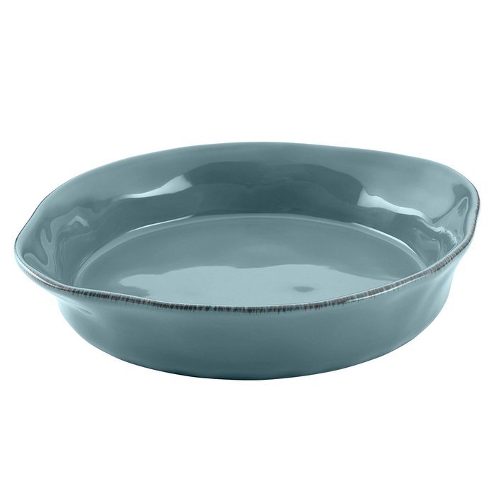 Rachael Ray Cucina Stoneware 2-Quart Oval Baker, Cranberry Red N8