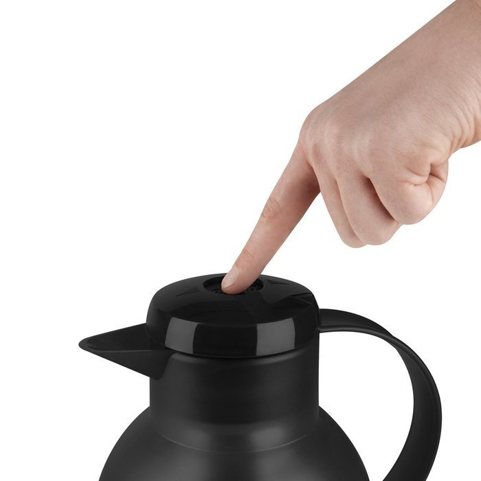 Emsa Samba Quick Press Insulated Server, 34-Ounce, Translucent Eggplant