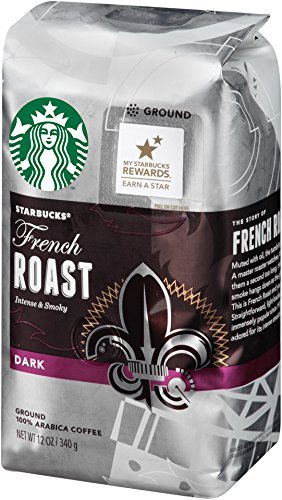 Starbucks French Roast Ground Coffee, 12 Ounce, 6 Count
