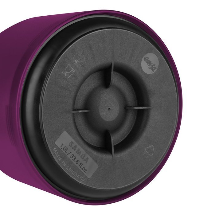 Emsa Samba Quick Press Insulated Server, 34-Ounce, Translucent Eggplant N5