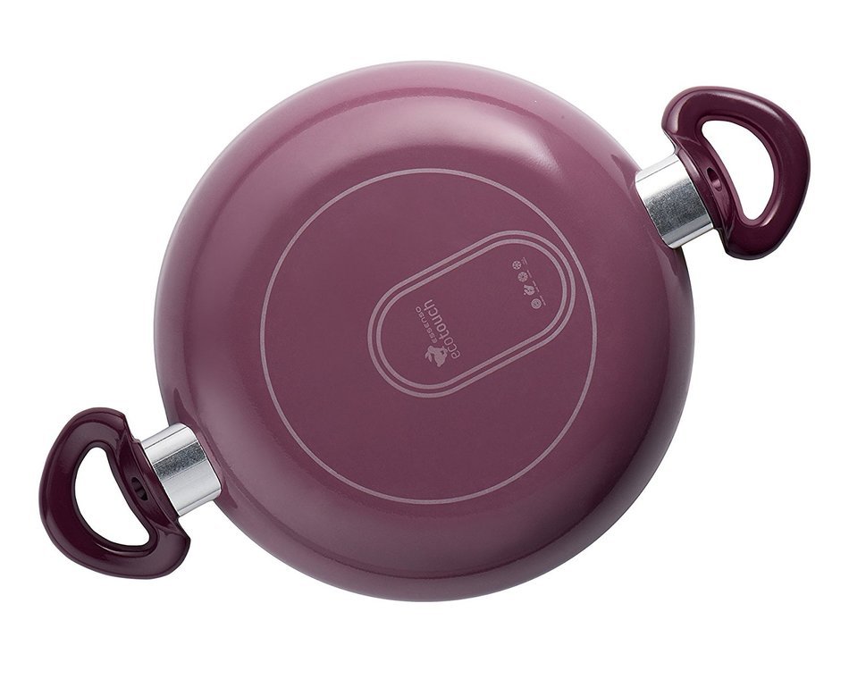 Essenso Ecotouch Lazio Enamel-Coated Low Dutch Oven with Nonstick Ceramic Interior, PTFE / PFOA Free, 3 Quart,... N17
