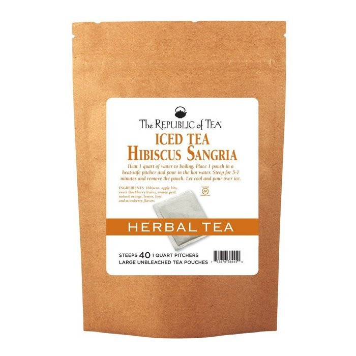 The Republic Of Tea Ginger Peach Black Iced Tea, 8 Large Iced Tea Pouches / 8 Quarts, Award-Winning Premium Black... N10