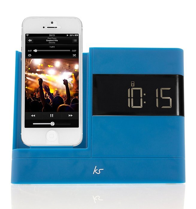 KitSound XDOCK2 Lightning connectors equipped with alarm clock speaker (blue) KSXDOCK2BL