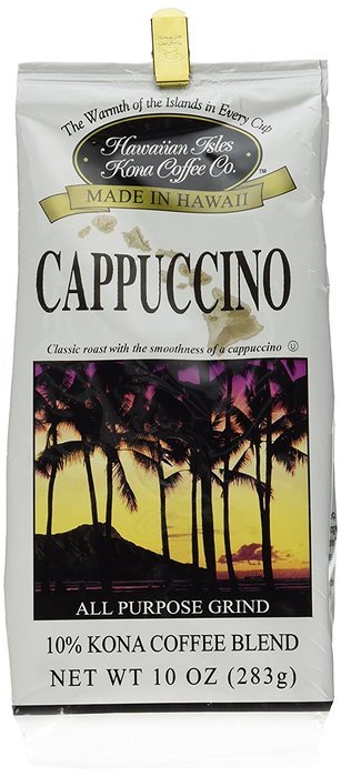 Hawaiian Isles Kona Coffee Co. Cappuccino 10 oz.