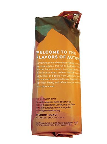 Starbucks Fall Blend 2016 Ground Coffee, 10 Oz. Bag N3