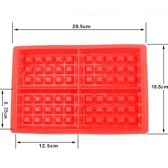 Square Waffle Mold Oven For Food-grade Silicone Mold DIY Muffin/Checkered Nestle Mold . (round) N8