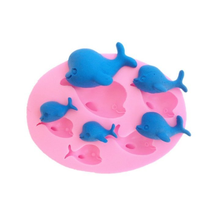 1 X Pretty Blue Whale Silicone Mould Fondant Sugar Craft Molds DIY Cake Decorating