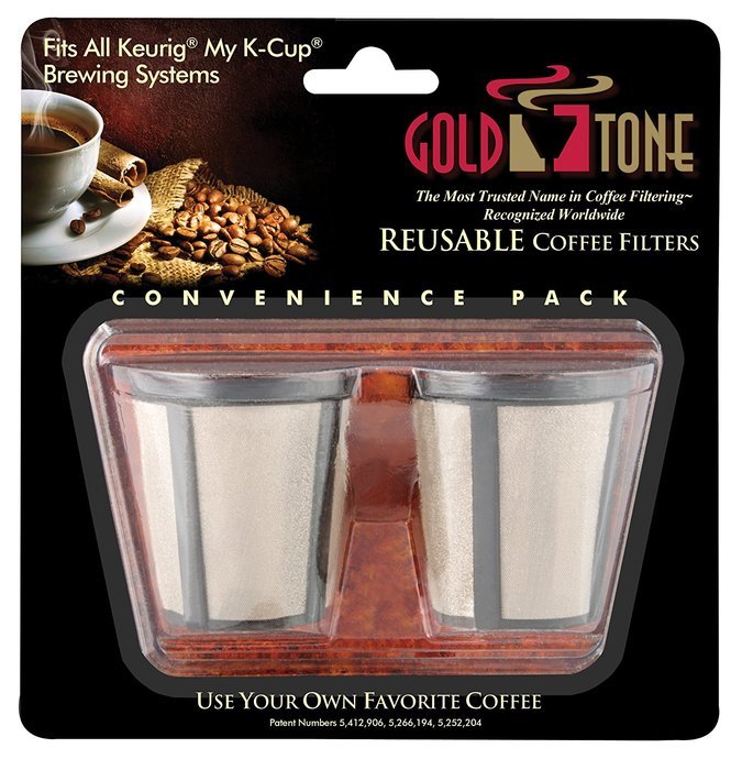 HIC Gold Tone Reusable Coffee Filter, 1-Cup