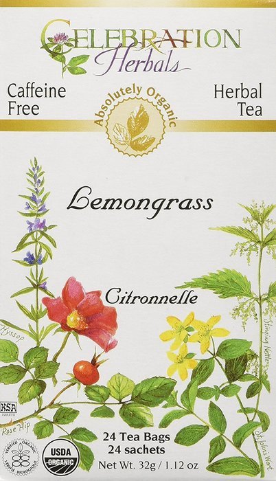 Celebration Herbals Organic Lemongrass Tea Caffeine Free -- 24 Herbal Tea Bags N2