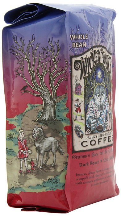 Raven's Brew Whole Bean Wicked Wolf Blend,Dark Roast 12-Ounce Bags (Pack of 2) N4