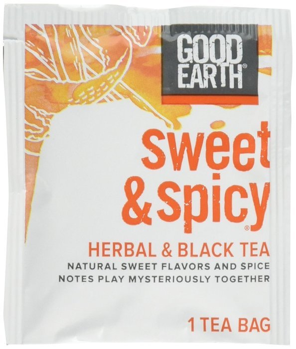 Good Earth Sweet & Spicy Herbal & Black Tea, 18 Tea bags