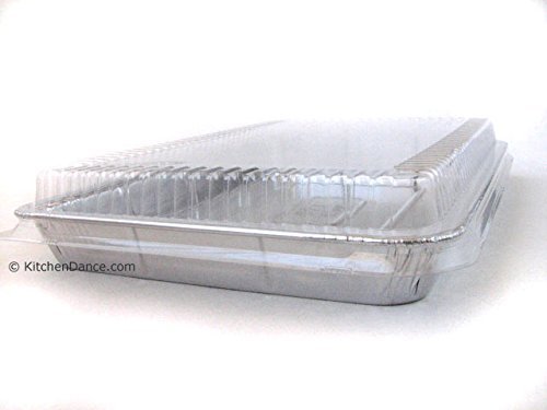 1/4 Size Sheetcake Pan with Clear Plastic Dome Lid (50) N2
