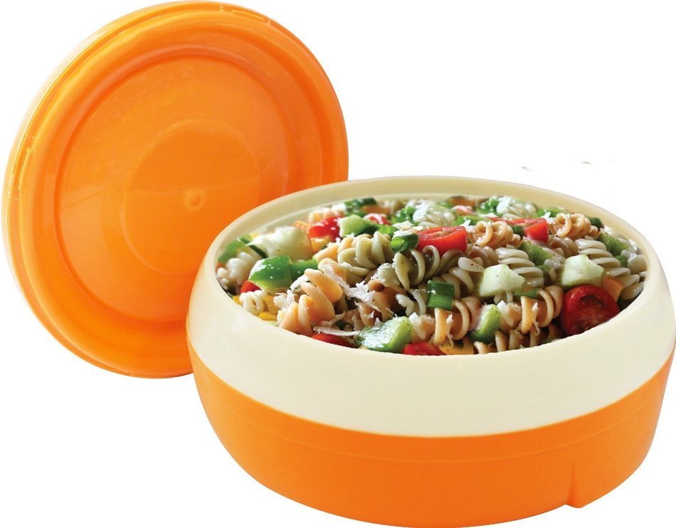 Princeware Solar Plastic Casserole Set, 3-Pieces, Orange N2