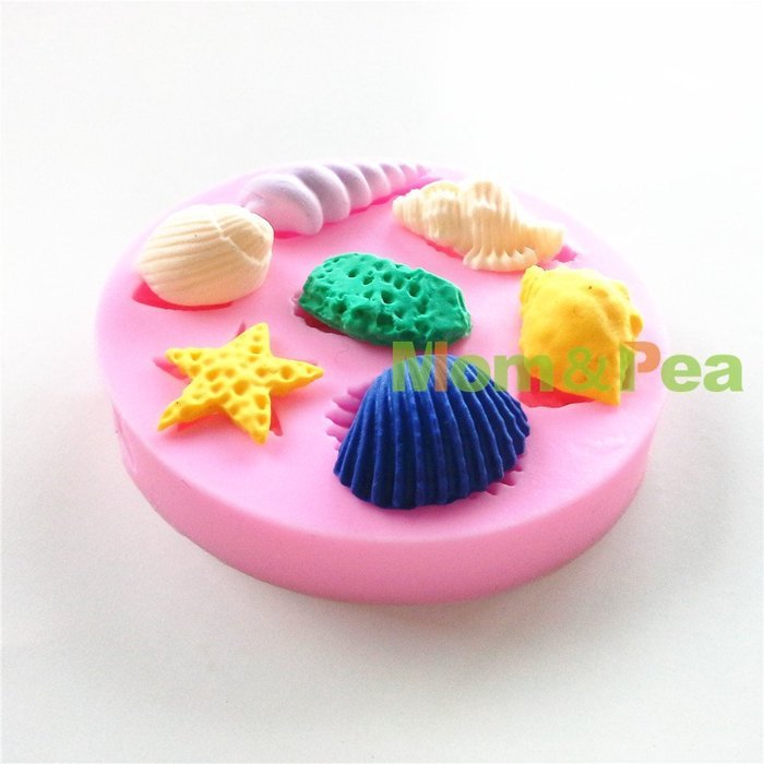 Mom&pea 0633 Shells & Snails Shaped Silicone Mould for Fondant Cake Sugar Paste Cake Decoration 3d Cake Toppers... N5