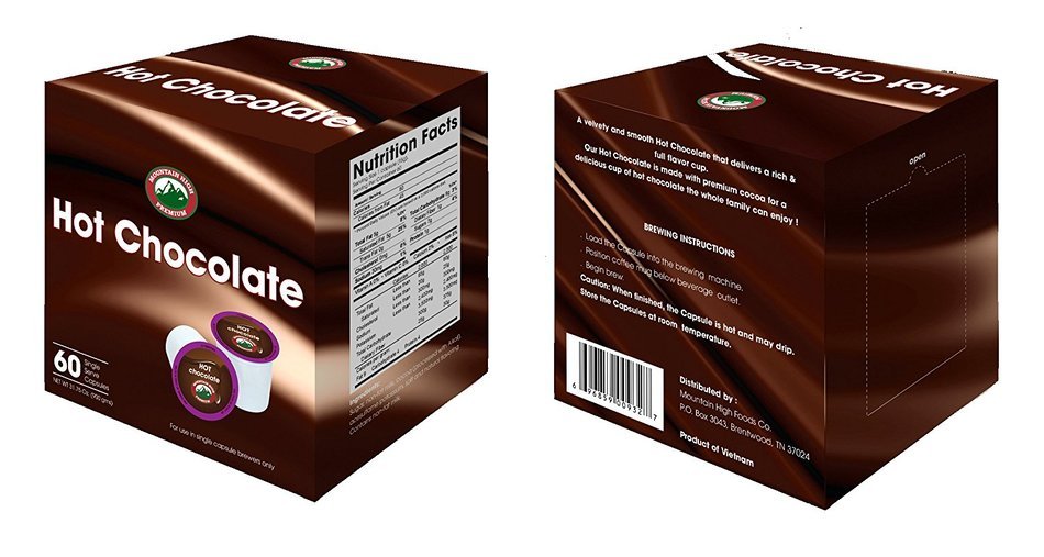 Hot Chocolate K Cups 60 COUNT - $0.42 cents/capsule (2.0 Compatible) N3