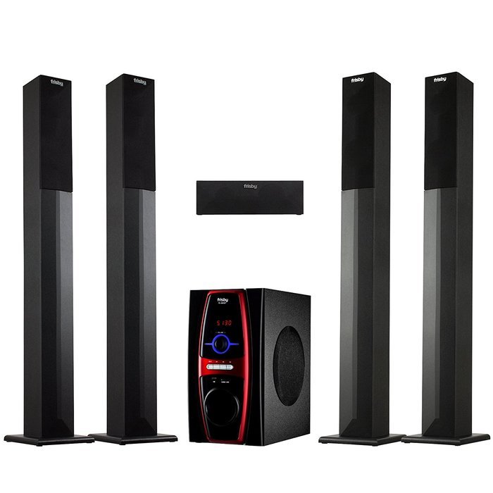 Frisby FS-6600BT 5.1 Channel Stereo Home Theater System w/ Tower Satellite Speakers & Bluetooth / USB / SD / AUX... N2