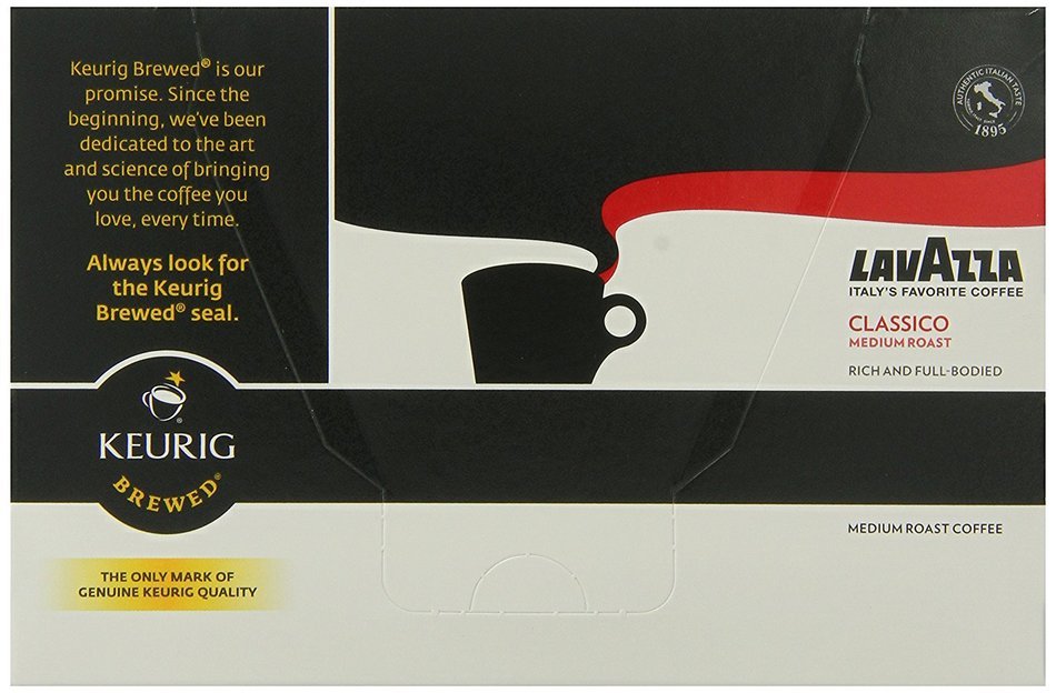 Lavazza Classico Medium Roast Coffee, Keurig K-Cups, 60 Count N4