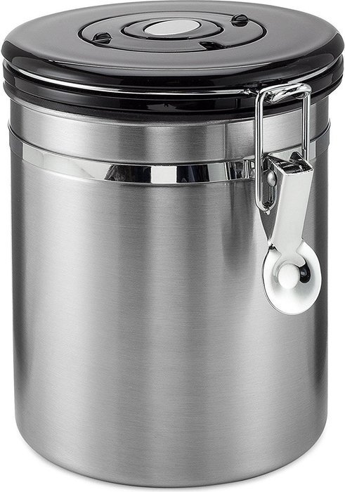 Coffee Canister - 16 Ounces - by Mixpresso (Stainless Steel) N2