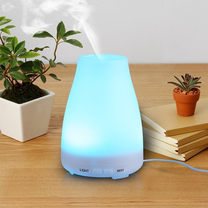Finether 100ML Aroma Essential Oil Diffuser Ultrasonic Aromatherapy Purifier Humidifier Air Mist and 7 Color Changing... N11