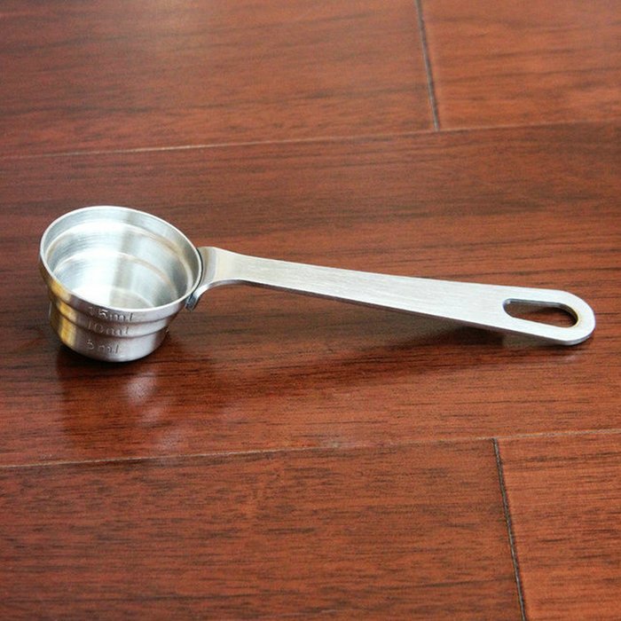 HAPPYNUTS COFFEE SCOOPS Multi Level Doser Scoop, Stainless Steel Condiment Coffee Measuring Scoop Marked 5mL/10mL... N2