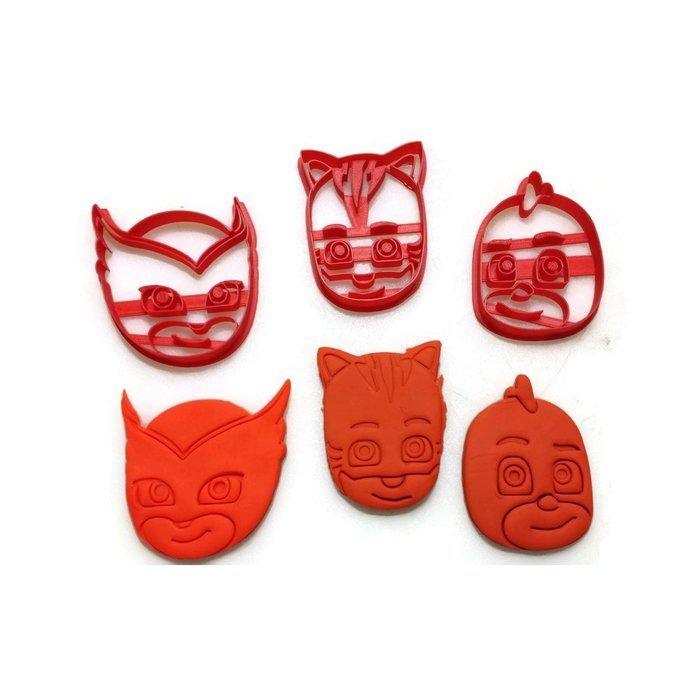 PJ Masks Catboy Gekko Owlette Cookie Cutter Set Baking Needs N4