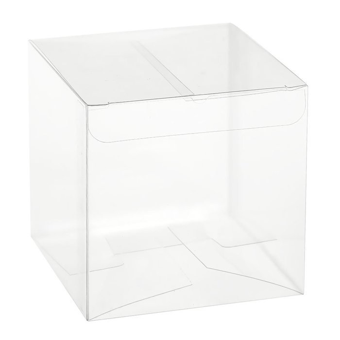 Ling's moment 3x3x3 Inch Clear Favor Boxes for Wedding Party Shower Gift Favor, Pack of 50