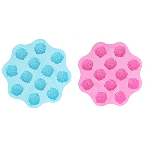 "12 Cavity Silicone Rose Cake Jelly Pan Mold Pudding Muffin Handmade Soap Molds Mould" shopping N2
