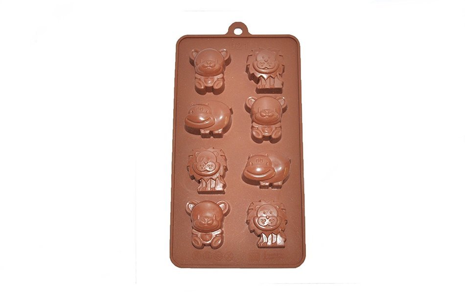 NY Cake Animals Silicone Chocolate Mold, 8 Cavities
