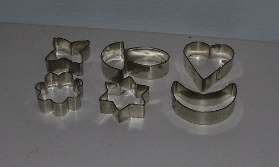 Medium Cookie Cutter Set 6 heart star flower moon