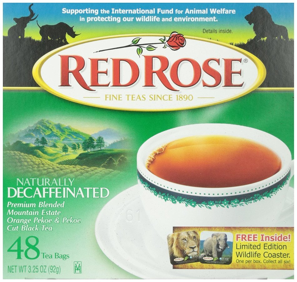 Red RoseTea Bags Naturally Decaffeinated Premium Blended, 48 ct N3