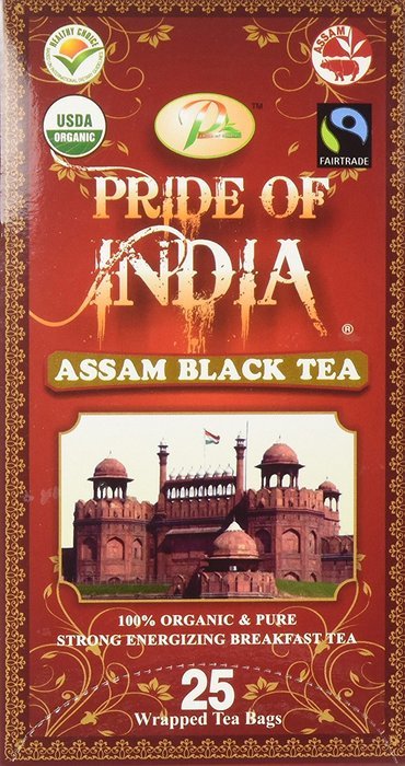 Pride Of India Organic Indian Assam Black Tea, 25 Tea Bags N3
