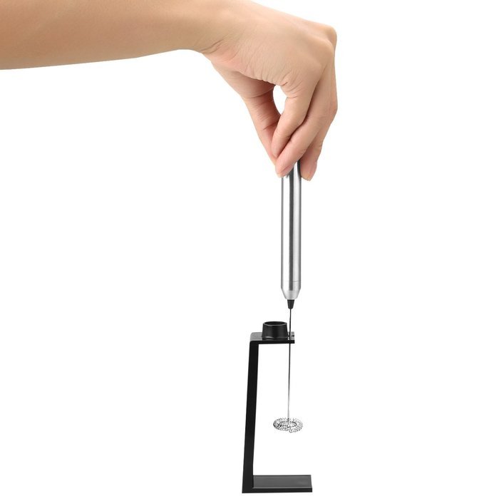 Thinp Handheld Milk Frother Wand with Stand Professional Stainless