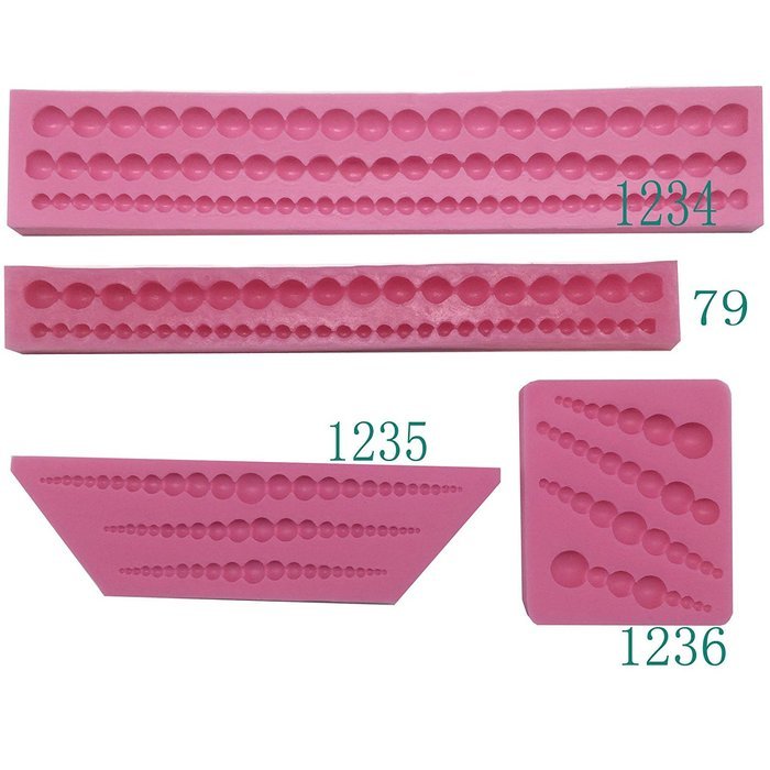 Funshowcase Pearl Link Candy Silicone Mold for Sugarcraft, Cake Border Decoration, Cupcake Topper, Chocolate,... N2