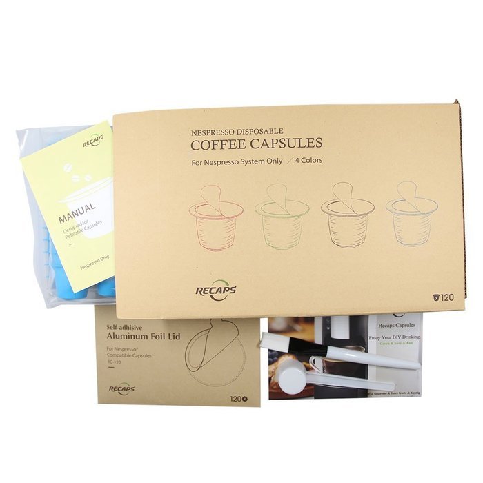 120 pcs Empty Disposable Nespresso Coffee Caspules (White)