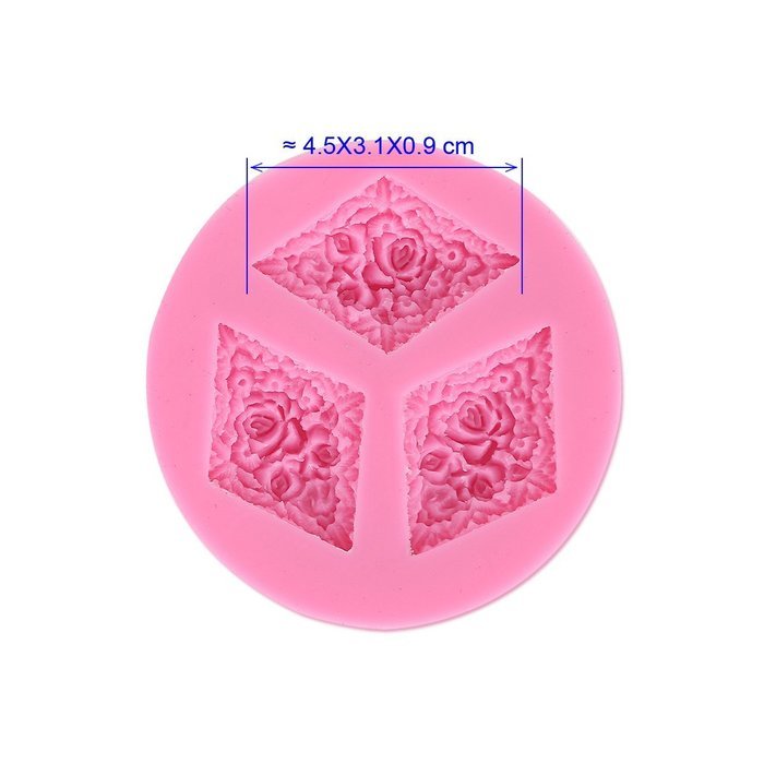 2pcs Love Heart & Rose Silicone Cake Decoration Fondant Bakeware Mold Wedding Decorating Sugar Craft N4