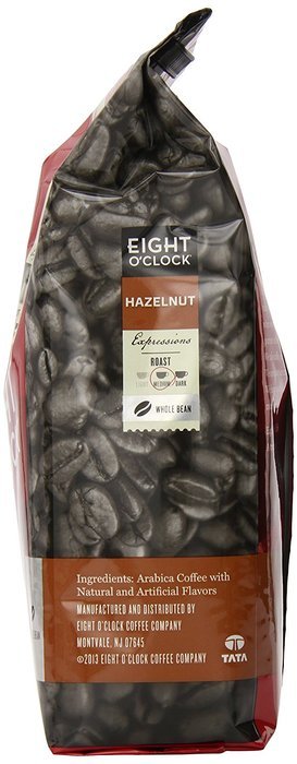 Eight O'Clock Hazelnut Whole Bean Coffee, 11-Ounce Bags (Pack of 6) N3