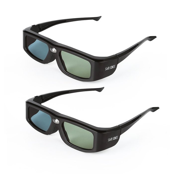 SainSonic 3D Active Shutter Glasses 10M 144Hz Rechargeable Infrared for Acer ViewSonic BenQ Vivitek Optoma 3D... N45