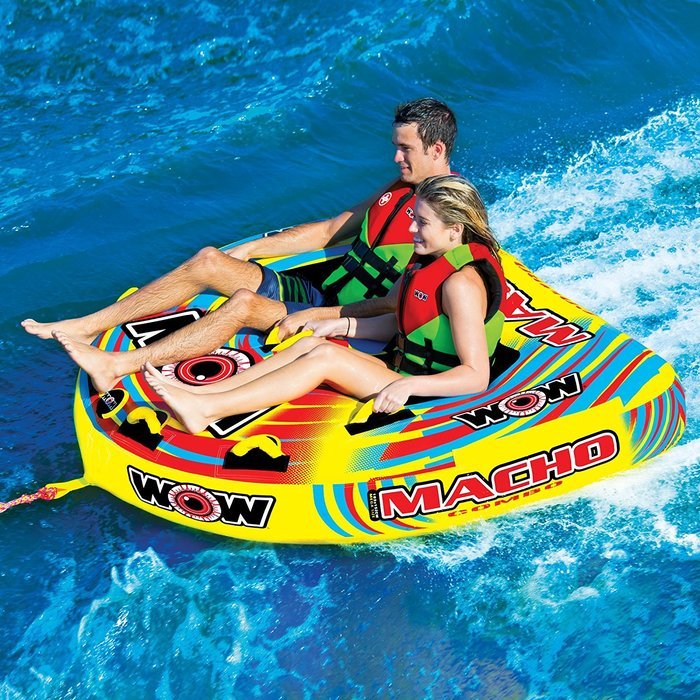 WOW World of Watersports, Macho 16-1030 1 to 3 Person Towable Tube, Multiple Riding Positions N2