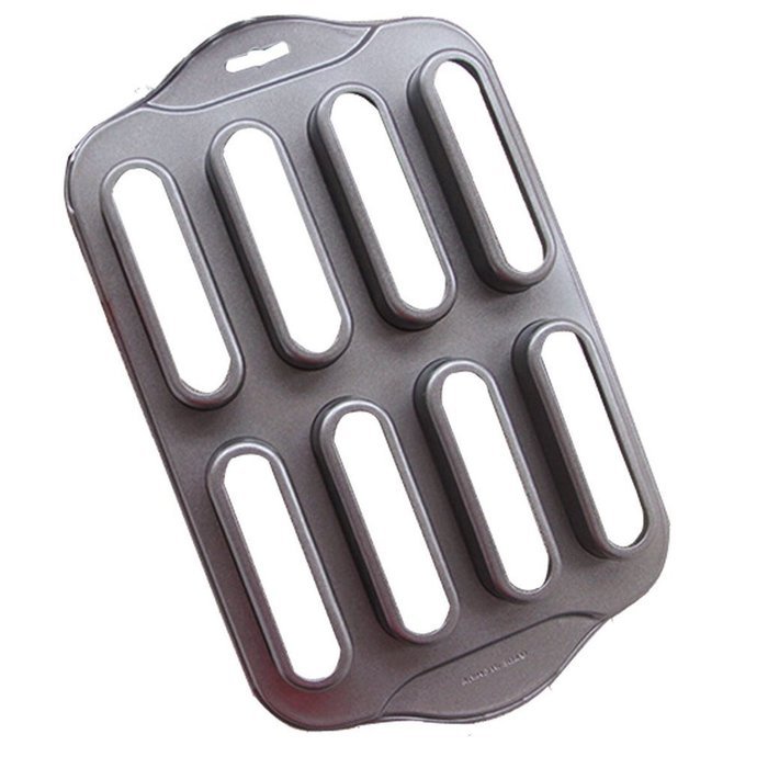 Ancdream 8 Cup Non Stick Muffin Cupcake Cake Loose Bases Baking Trays - Rectangle N14