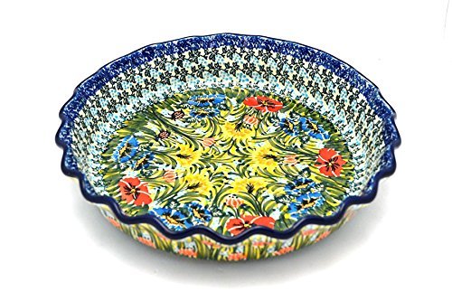 Polish Pottery Baker - Pie Dish - Fluted - Unikat Signature U3753