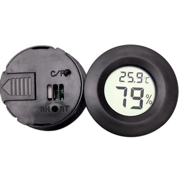 Sizet Mini LCD Digital Thermometer Hygrometer Fridge Freezer Tester Temperature Humidity Meter Detector-Black