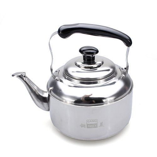 Water & Wood 3L Stainless Steel Tea Hot Water Kettle With Sound Silver Home Kitchen House Pot
