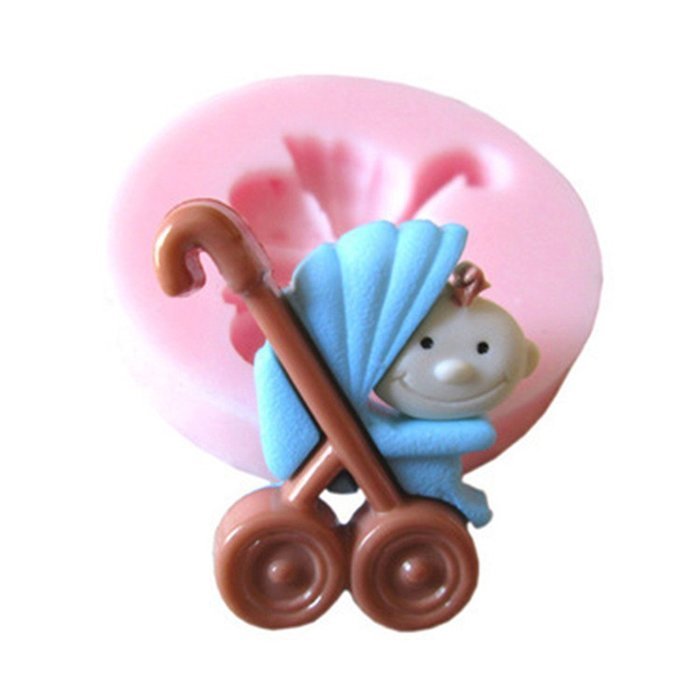 JLHua BABY Car Shape Cooking Cake Baby Carrier Fondant Silicone Mold Pastry Mould N2