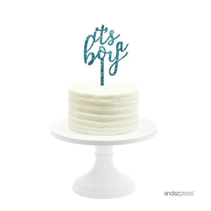 Andaz Press Baby Shower Acrylic Cake Toppers, Gold Glitter, Oh Baby, 1-Pack, Nautical Ocean Themed Party Decor... N10