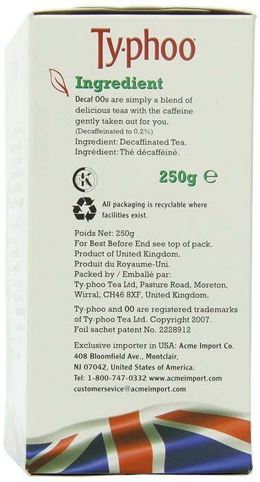 Typhoo British Tea, Decaf, Foil fresh teabags, 80 Count N9